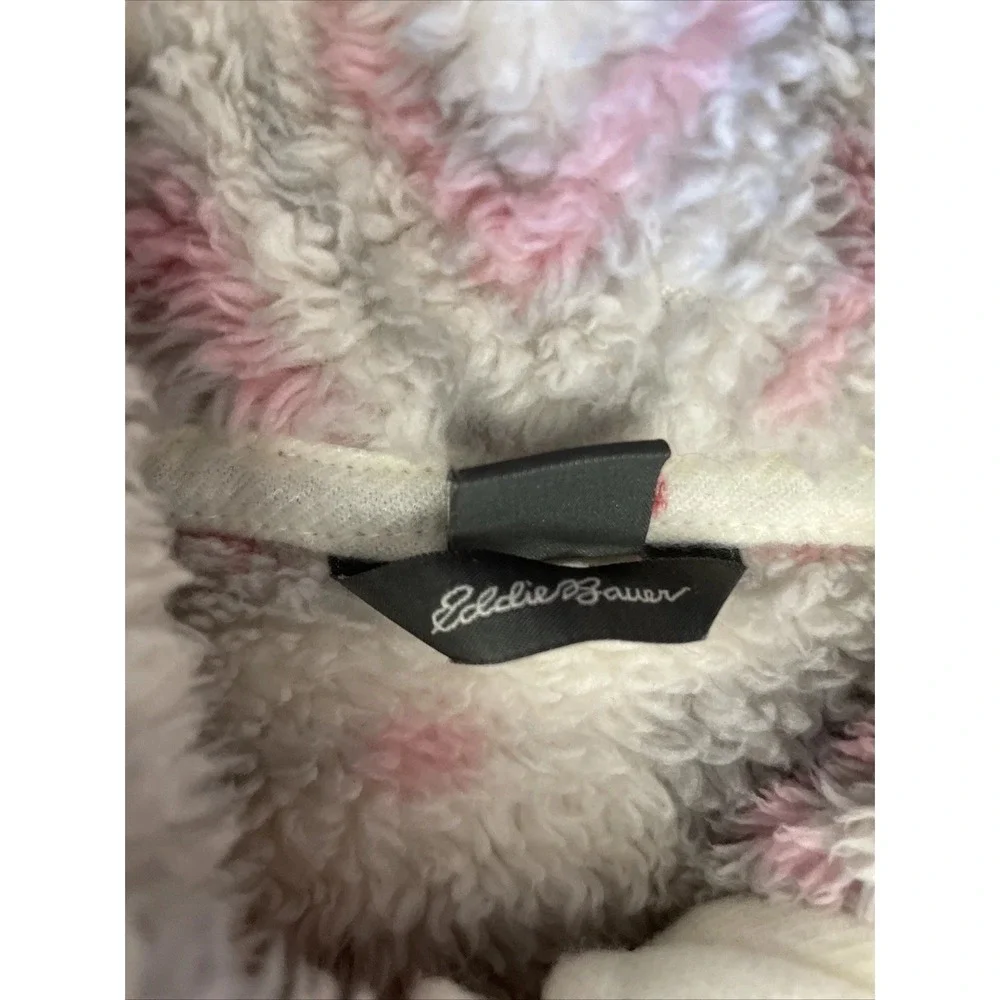 Eddie Bauer Jacket Kids Small 14/16 Fleece‎ Hooded Full Zip Aztec Outdoors